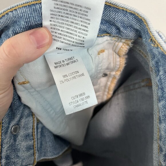 Citizens of Humanity Charlotte Crop High‎ Rise Straight Jeans in Parlay Blue 30 - Picture 9 of 12